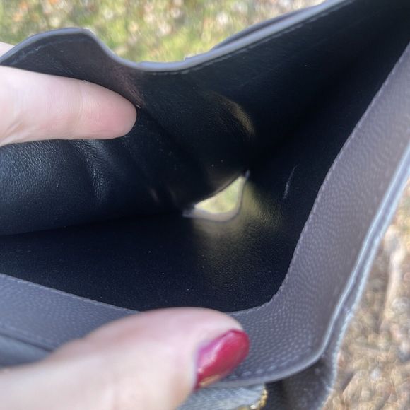 Saint Laurent YSL Cassandra Compact Wallet Grey Gold - Picture 13 of 14